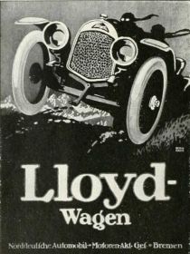 087 Plakat: Lloyd –Wagen. Bernhard, Lucian 