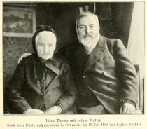 Hans Thoma mit seiner Mutter 1894