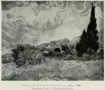 Getreidefeld und Zypressen. Arles. 1888. Sammlung Franz v. Mendelssohn, Berlin.
