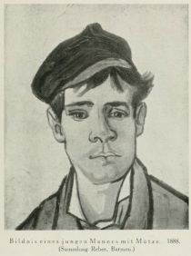 Bildnis eines jungen Mannes mit Mütze. 1888 (Sammlung Reber, Barmen.)