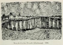 Nächtliche Stadt (Zeichnung). 1888.