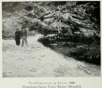 Stadtgarten in Arles 1888. (Sammlung Gustav Fayet, Beziers, Herault).