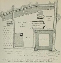 007 Grundriss des Markusplatzes für die Zeit von 829-1063 (Rekonstruktion von A. Pallanda)
