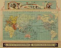 Eine Reise um die Welt - Reisekarte