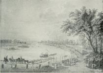 Die Bauholz-Legestette am Donauufer