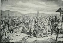 Revolte auf dem Naschmarkt im Jahre 1848.