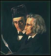 Wilhelm und Jacob Grimm, von Elisabeth Jerichau-Baumann (1865)