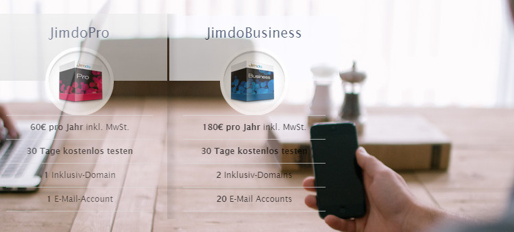 JimdoPro und JimdoBusiness im Test